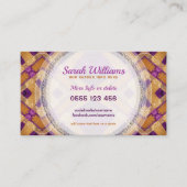 Gold Paarse Fuchsia Healing Energy Visitekaartje (Voorkant)