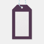 Gold paarse glitter 50 en geweldige verjaardagsfee cadeaulabel (Achterkant)