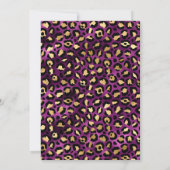 Gold Paarse luipaard zwart 60e verjaardag Kaart (Achterkant)