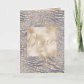 Gold Paarse Luxe Glitter Zebra Peace Kerstmis Kaart (Voorkant)