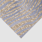 Gold Paarse Luxe Glitter Zebra Peace Kerstmis     Tissuepapier (Detail)