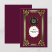 Gold Paarse Luxury nodigt u uit op zaterdag (Voorkant / Achterkant)