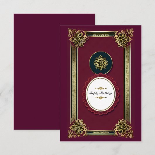 Gold Paarse Luxury nodigt u uit op zaterdag (Voorkant / Achterkant)