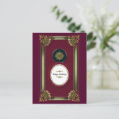 Gold Paarse Luxury nodigt u uit op zaterdag Briefkaart (Staand voorkant)