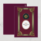 Gold Paarse Luxury nodigt u uit op zaterdag Briefkaart (Voorkant / Achterkant)