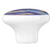 Gold Paarse marmer Abstract schilderen Keramische Knop (Zijkant)