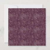 Gold Paarse Mauve Pink Floral Wedding Kaart (Achterkant)