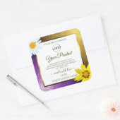 Gold Paarse metalen witte etiketten Voeg Logo toe (Envelop)