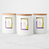 Gold Paarse metalen witte glitteretiketten Voedselcontainer Etiket (Flessen)