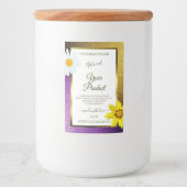 Gold Paarse metalen witte glitteretiketten Voedselcontainer Etiket (Voorkant)