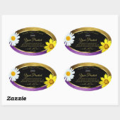 Gold Paarse metallische zwarte etiketten toevoegen (Vel)