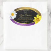 Gold Paarse metallische zwarte etiketten toevoegen (Tas)