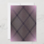 Gold Paarse Oval Geometric Art Deco Gatsby Wedding Kaart (Achterkant)