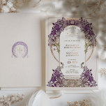 Gold Paarse Vintage Wedding William Morris Folie Uitnodiging<br><div class="desc">Art Nouveau Silver, Gold of Rosegold Folie bruiloft uitnodigingen van William Morris in een bloemig, romantisch en grillig ontwerp. Victoriaans bloei vult klassieke art decofonts aan. Voer je aangepaste gegevens in en je bent klaar. Als u het ontwerp verder wilt wijzigen, klikt u op de blauwe knop "Aanpassen". Hartelijk dank...</div>