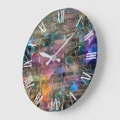 Gold Paarse Wall Art Dream Grote Klok (Hoek)