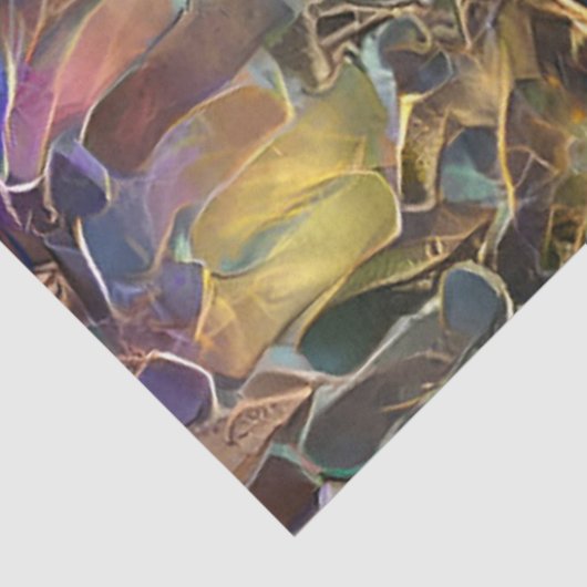 Gold Paarse Wall Art Dream Tissuepapier (Detail)