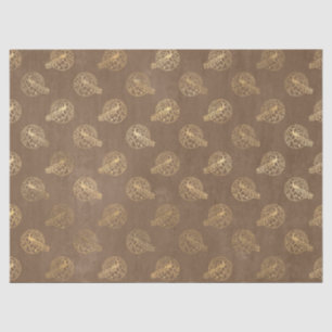 Gold  packs op bruine ontkoppeling tissuepapier