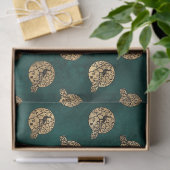 Gold  packs op groene ontkoppeling tissuepapier (Geschenk)