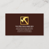 Gold Paint Brush Home Border Visitekaartje (Achterkant)