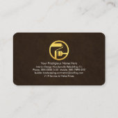 Gold Paint Brush Painting Gold Splatter Visitekaartje (Achterkant)