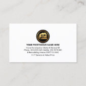 Gold Paint Brush Remodeling Home Visitekaartje (Achterkant)