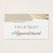 Gold Paint Brush Strokes Appointkaart Visitekaartje (Voorkant)