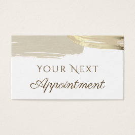 Gold Paint Brush Strokes Appointkaart Visitekaartje