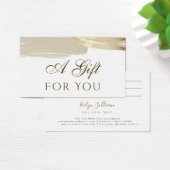 Gold Paint Brush Strokes Gift Kaart (Bureau)