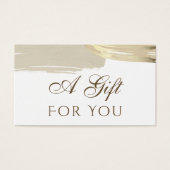 Gold Paint Brush Strokes Gift Kaart (Voorkant)