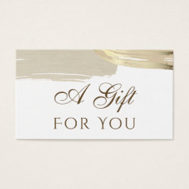 Gold Paint Brush Strokes Gift Kaart