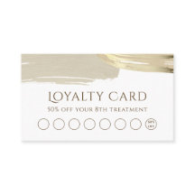 Gold Paint Brush Strokes loyaliteitskaart