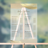 Gold Paint Brush Strokes prijslijst Acryl Bord (Neutraal)