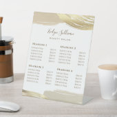 Gold Paint Brush Strokes Prijslijst voetteken Reclamebord Met Voetstuk (Insitu)