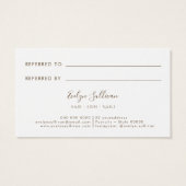 Gold Paint Brush Strokes Referral-Kaart Visitekaartje (Achterkant)