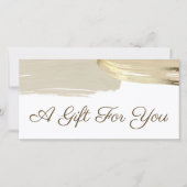 Gold Paint Bruskes Cadeaucertificaat (Voorkant)