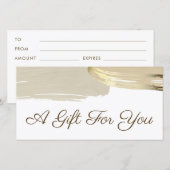 Gold Paint Bruskes Cadeaucertificaat (Voorkant / Achterkant)
