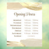 Gold Paint Bruskes openingstijden Raamsticker (Vel 3)