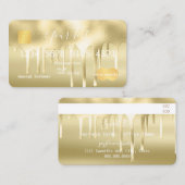 Gold Paint Drip-krediet Visitekaartje (Voorkant / Achterkant)