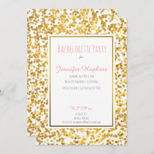 Gold Paint Polka Dots Party-uitnodigingen Kaart