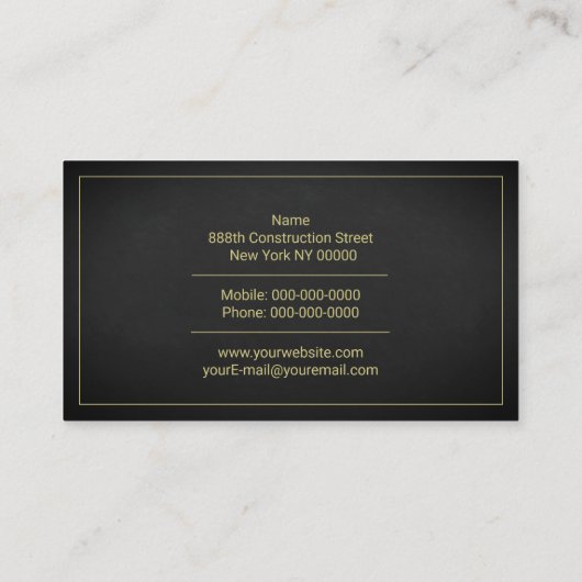 Gold Paint Roller Visitekaartje (Achterkant)