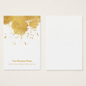 Gold Paint Splash Earring Display Card Visitekaartje (Voorkant /achterkant)