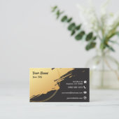Gold Paint Splash Visitekaartje (Staand voorkant)