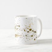 Gold Paint Splatter Coffee-Mok Koffiemok (Voorkant rechts)
