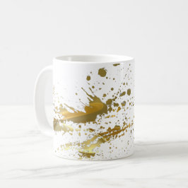 Gold Paint Splatter Coffee-Mok Koffiemok