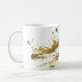 Gold Paint Splatter Coffee-Mok Koffiemok (Links)