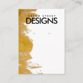 Gold Paint Splatter Earling Display Kaart Visitekaartje (Voorkant)