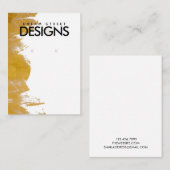 Gold Paint Splatter Earling Display Kaart Visitekaartje (Voorkant / Achterkant)