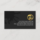 Gold Paint Splatter Home Painting Visitekaartje (Achterkant)