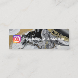 Gold Paint Splatter Social Media Instagram Mini Visitekaartje