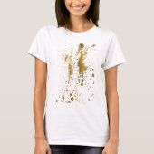 Gold Paint Splatter T-Shirt (Voorkant)
